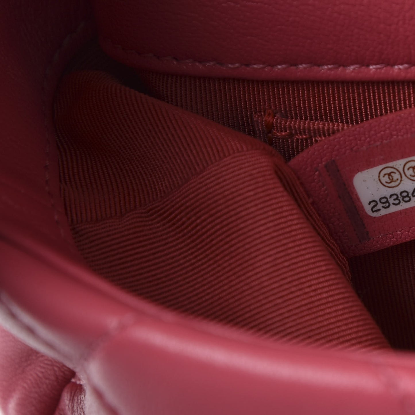 Lambskin Quilted 19 Waist Bag Pink