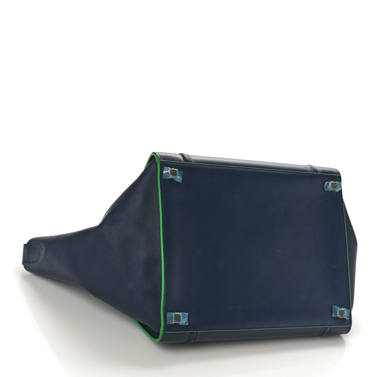 Smooth Calfskin Medium Phantom Luggage Navy Blue Green
