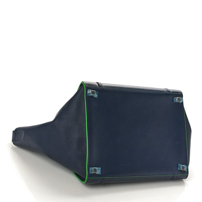 Celine Smooth Calfskin Medium Phantom Luggage Navy Blue Green 4 of 10