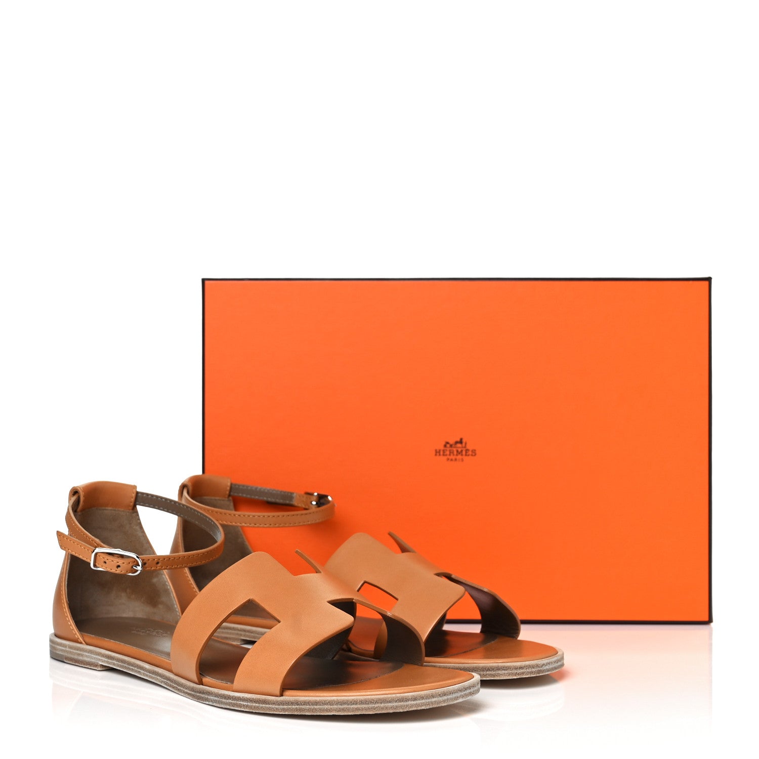 Hermes Calfskin Santorini Sandals 40 Naturel 9 of 9