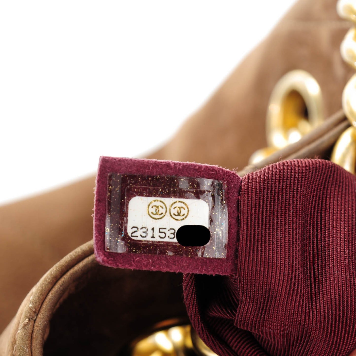 Suede Calfskin Small On My Shoulder Drawstring Bag Brown