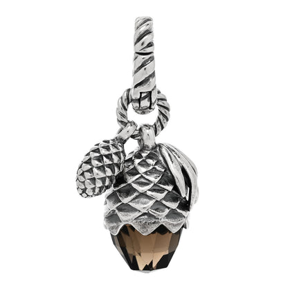 David Yurman Sterling Silver Smoky Quartz Acorn and Pine Cone Charm 3 of 4