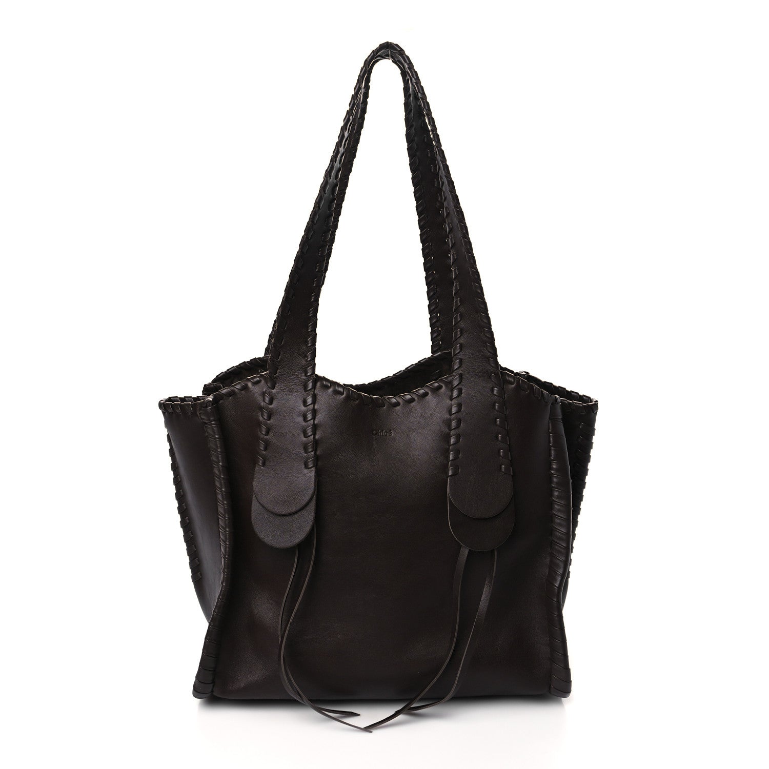 Chloe Calfskin Large Mony Tote Bold Brown 1 of 9