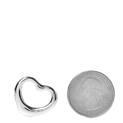 Tiffany Sterling Silver 22mm Elsa Peretti Open Heart Pendant 2 of 2