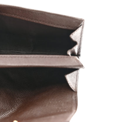 Louis Vuitton LOUIS VUITTON Damier Ebene Porte-Monnaie Plat Coin Purse Brown 5 of 6