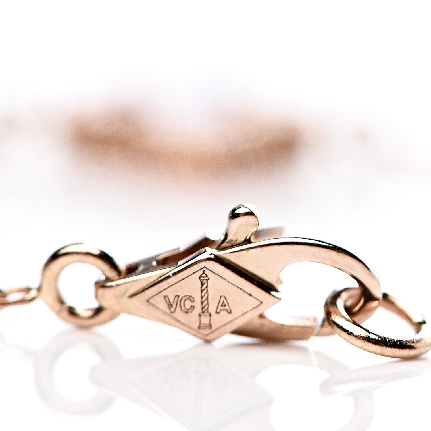 Van Cleef & Arpels 18K Rose Gold Carnelian Sweet Alhambra Bracelet 4 of 7