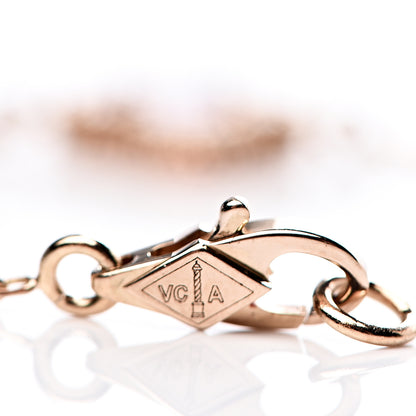 Van Cleef & Arpels 18K Rose Gold Carnelian Sweet Alhambra Bracelet 4 of 7