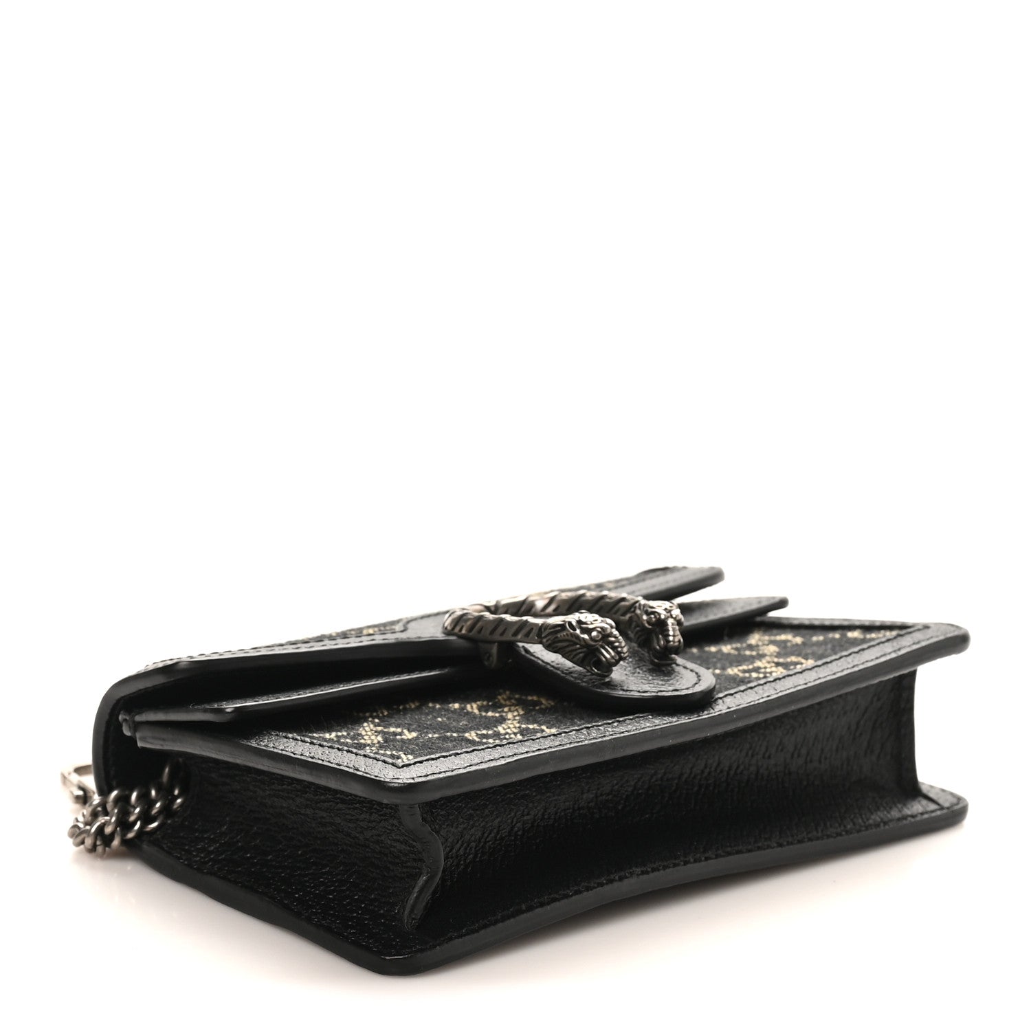 Gucci Jacquard Black Denim GG Monogram Super Mini Dionysus