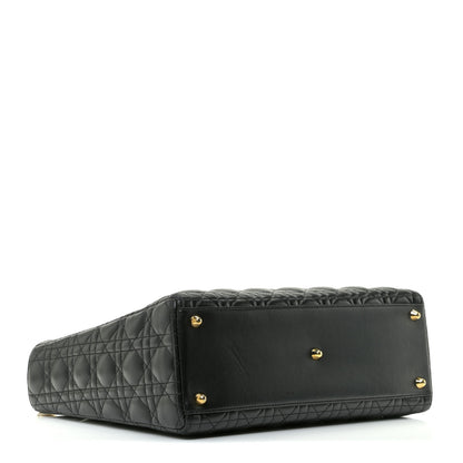 Christian Dior Lambskin Cannage Large Lady Dior Black 4 of 10
