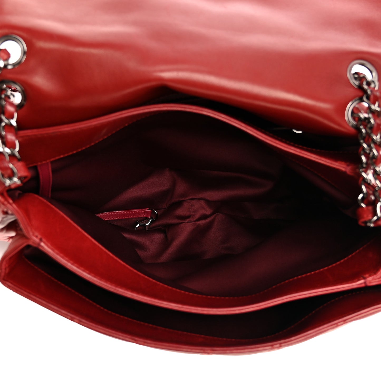 Lambskin Quilted Chanel 3 Maxi Flap Bag Red