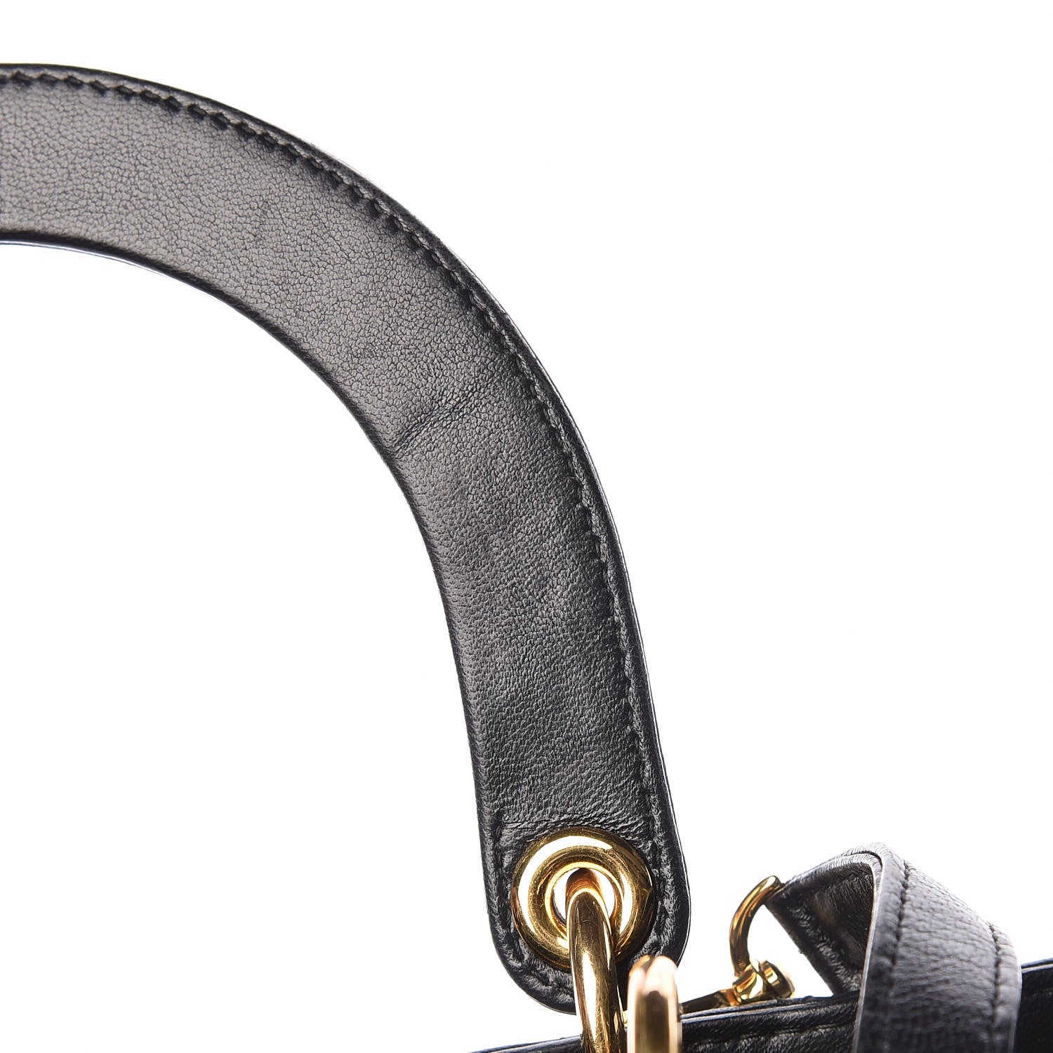Christian Dior Lambskin Cannage Large Lady Dior Black 15 of 17