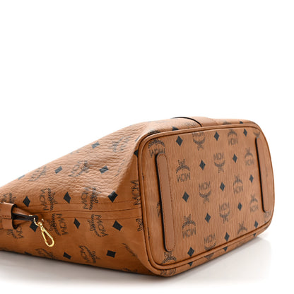 MCM Visetos Small Liz Reversible Shopper Tote Cognac 9 of 13