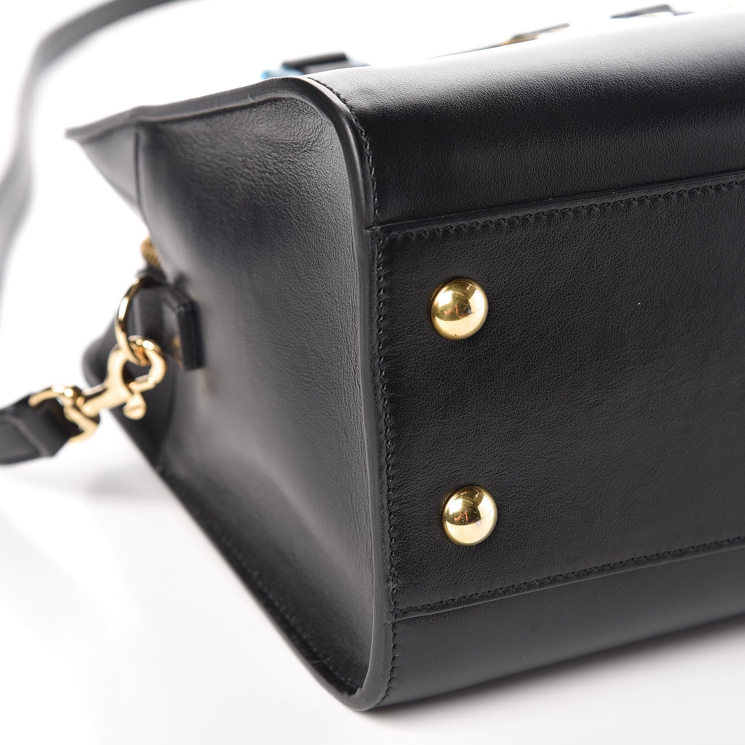 Saint Laurent Calfskin Monogram Baby Cabas Black 8 of 9