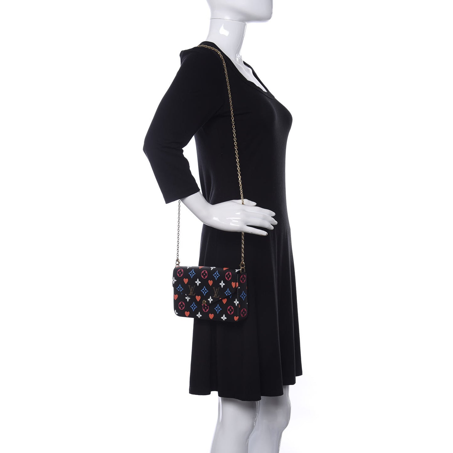 Game On Felicie Chain Wallet Black