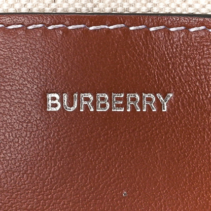 Burberry Smooth Calfskin Canvas Two Tone Micro Pocket Bag Navy Tan 6 of 10