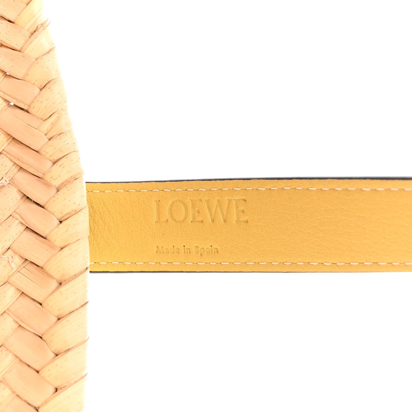 Raffia Small Basket Tote Bag Natural Yellow