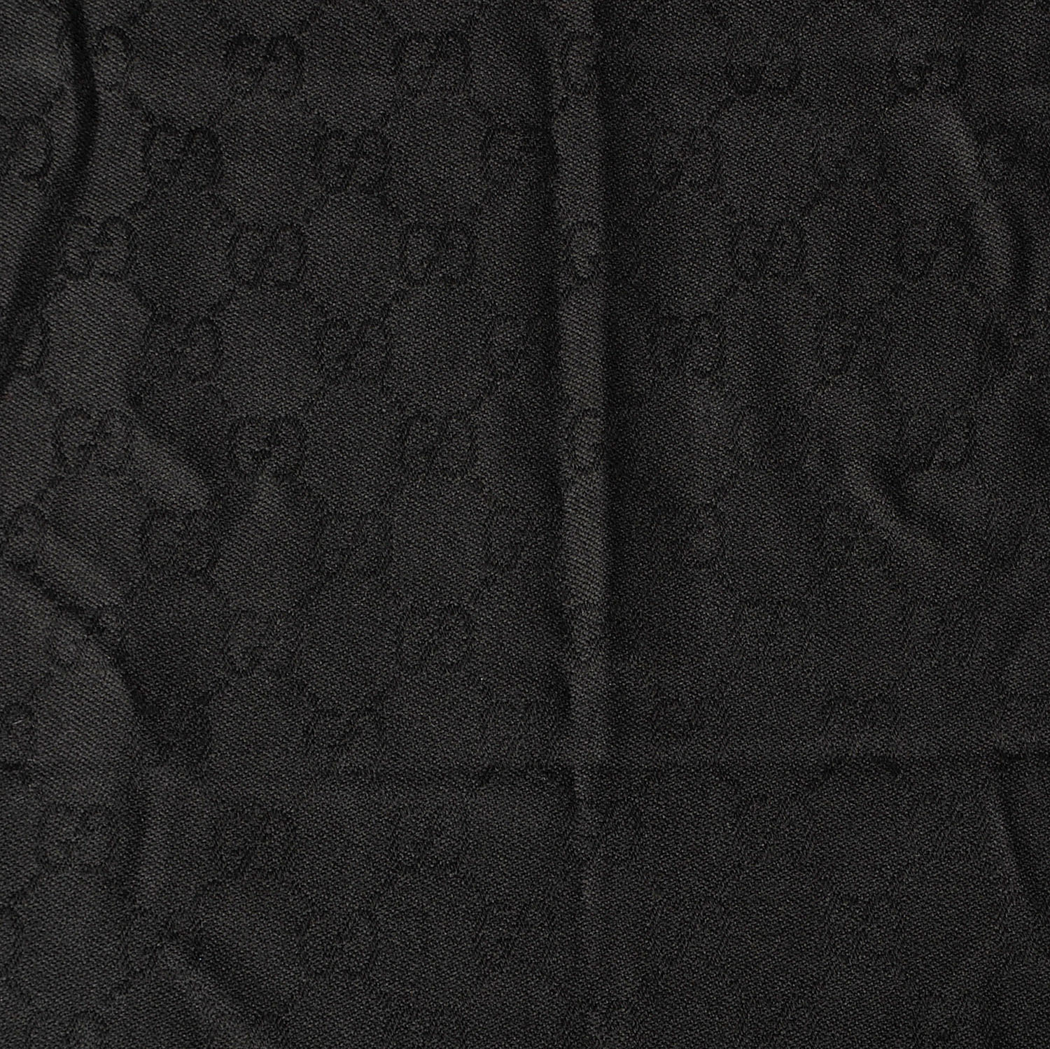 Gucci Wool GG Jacquard Pattern Knit Scarf Black 4 of 6