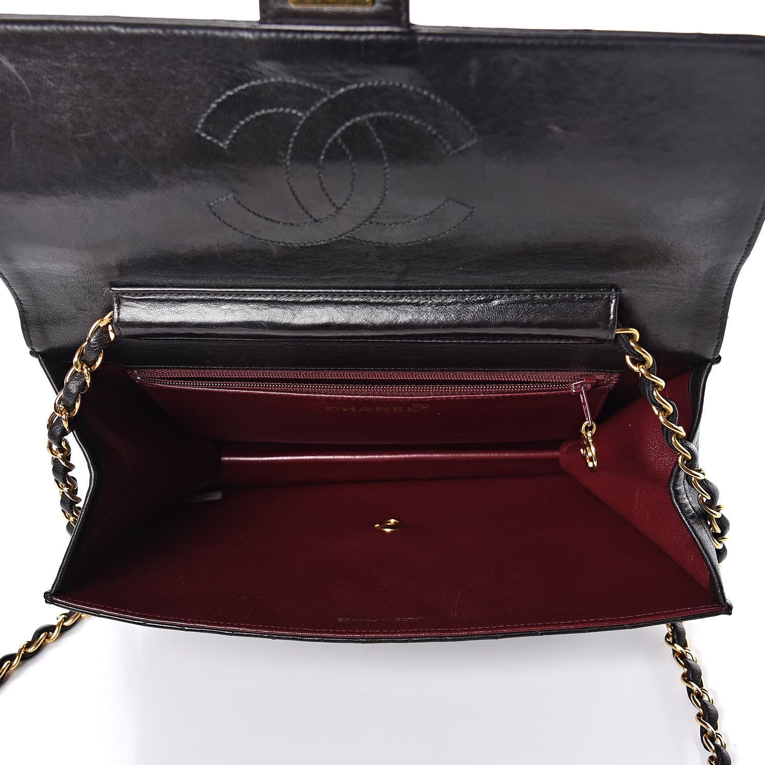 Chanel Lambskin Quilted Medium Single Flap Black 5 of 13