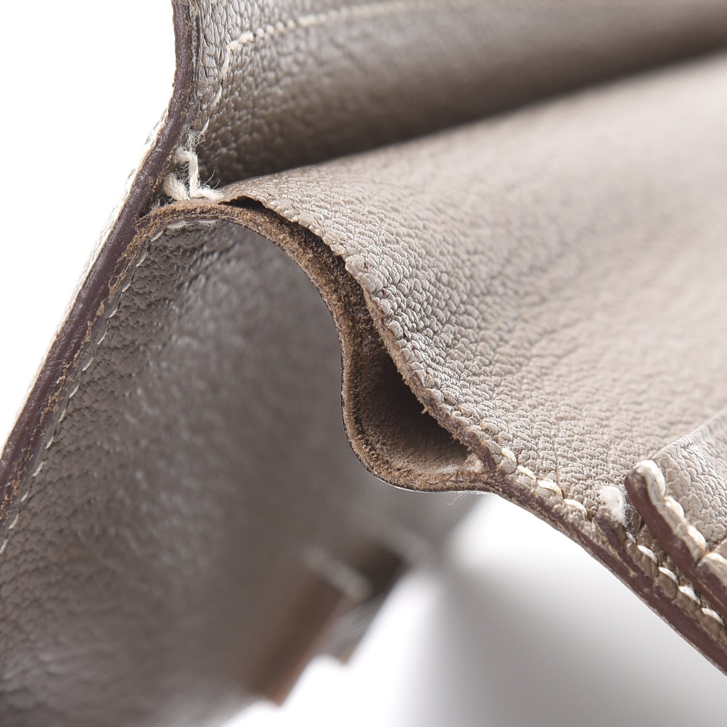 Hermes Chevre Mysore Bearn Gusset Wallet Etoupe 14 of 15