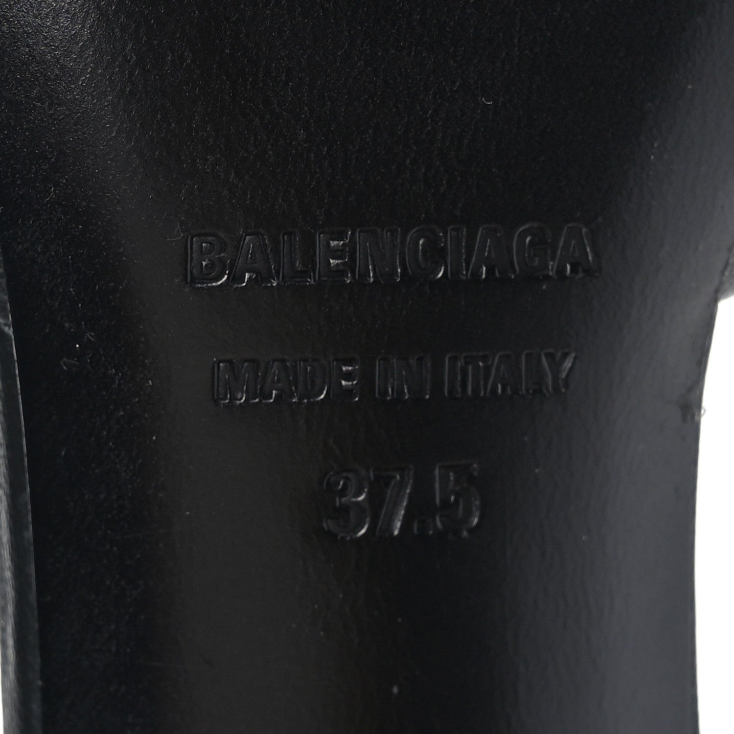 Balenciaga Soft Nappa Logo Fringe Square Knife Pointed Toe 40mm Mules 37.5 Black White 7 of 8