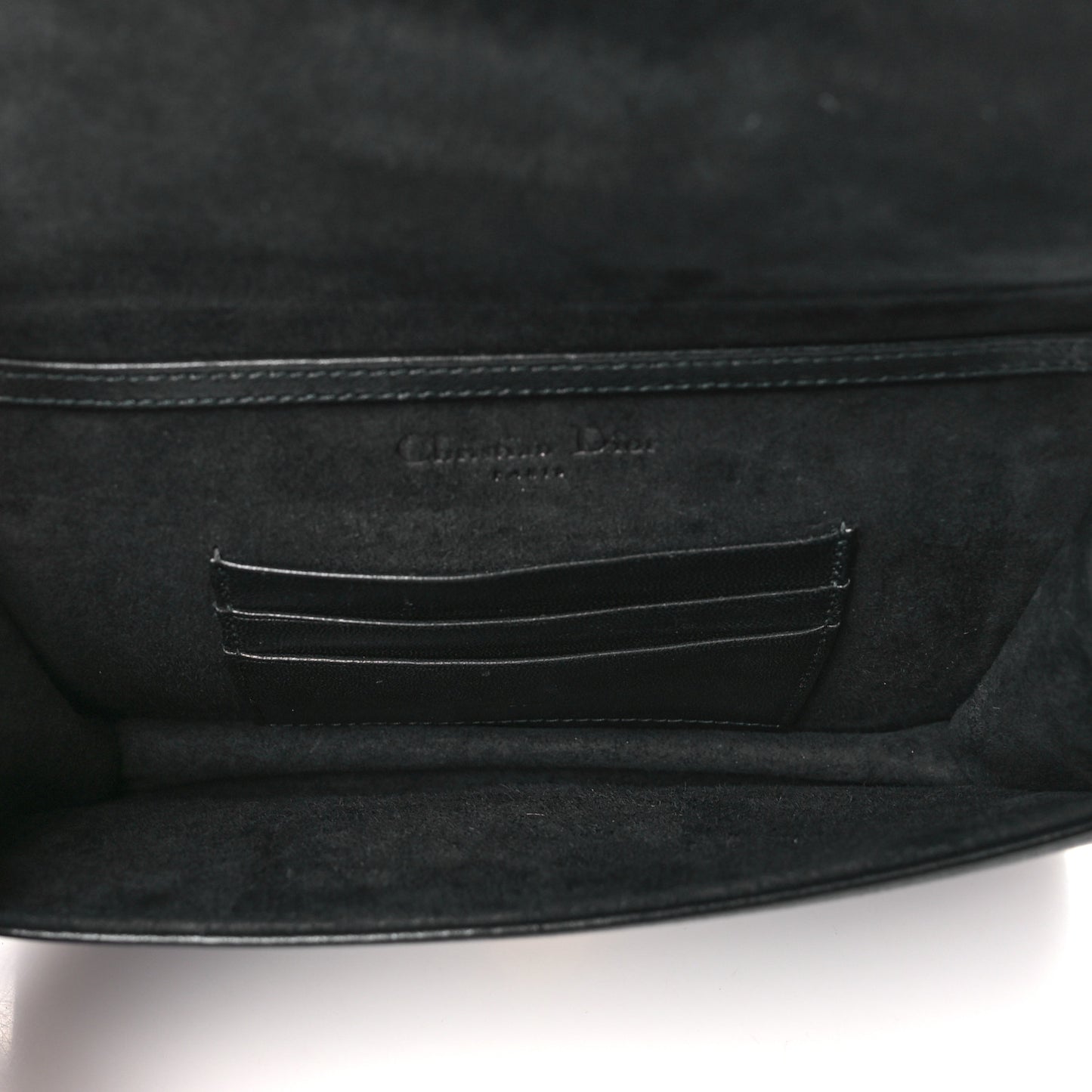 Patent Studded Diorama Flap Bag Black