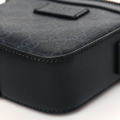 Gucci GG Supreme Monogram Appia Calfskin Web Small Camera Messenger Bag Black Grey 10 of 10