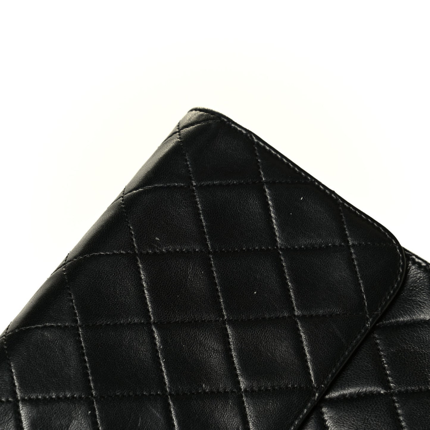 Lambskin Quilted Jumbo Single Flap Black