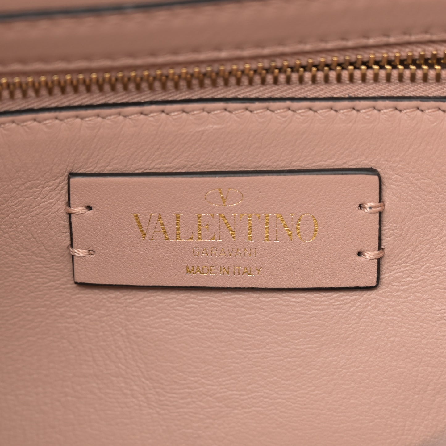 Nappa Large Roman Stud Shoulder Bag Rose Cannelle