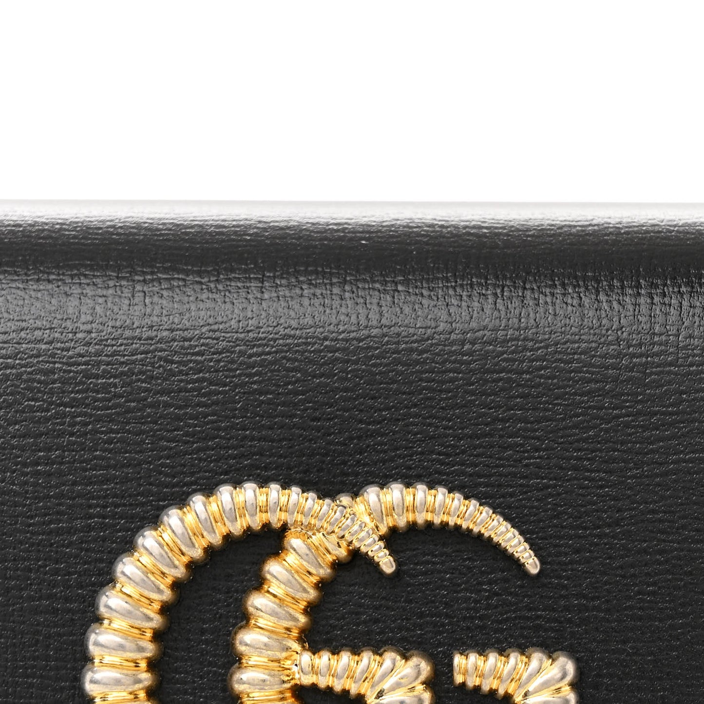 Textured Calfskin Torchon GG Broadway Envelope Clutch Black