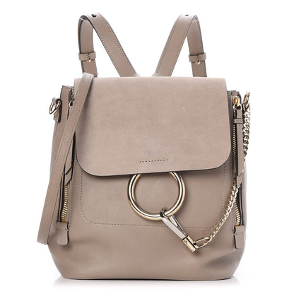 Chloe Suede Calfskin Small Faye Backpack Motty Grey 1 of 7