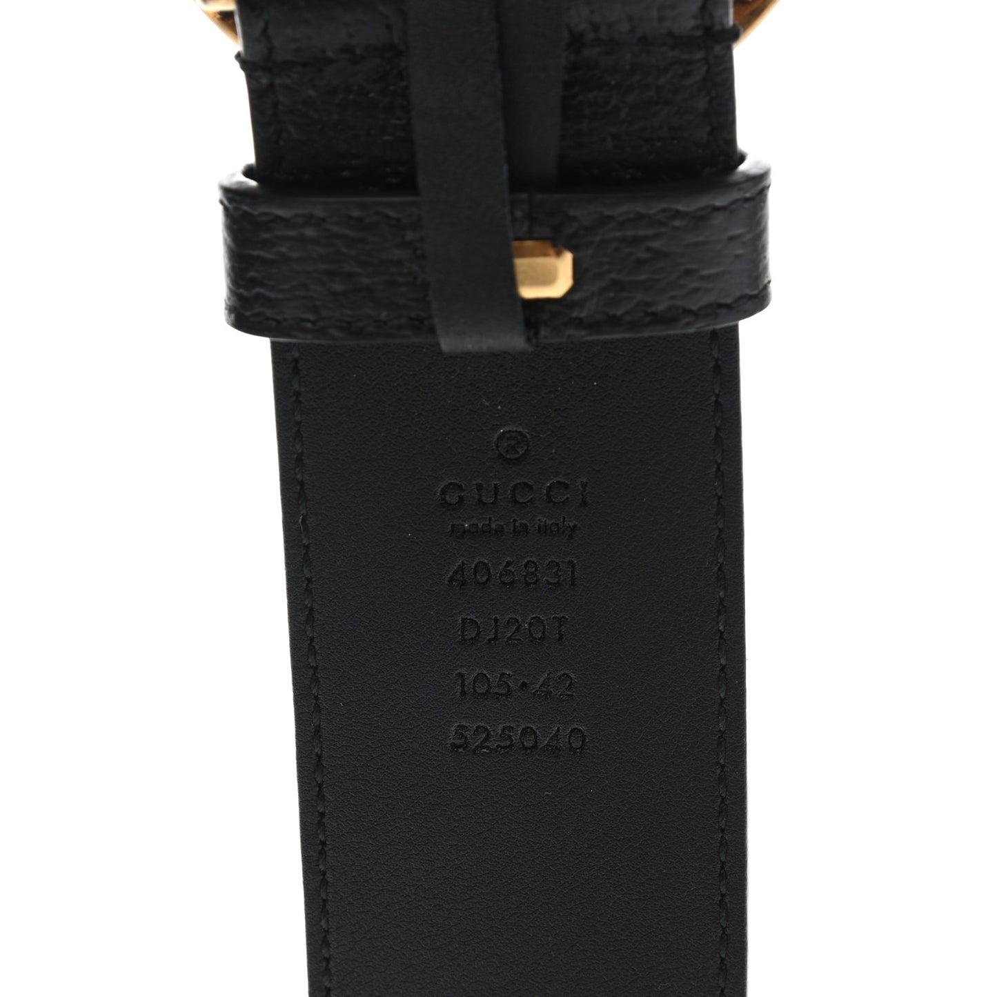 Textured Calfskin Double G 40mm Belt 105 42 Black