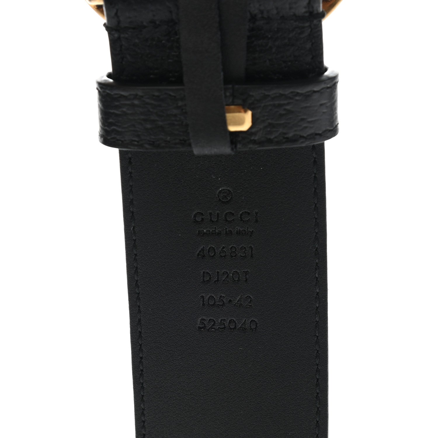 Gucci Textured Calfskin Double G 40mm Belt 105 42 Black 5 of 6