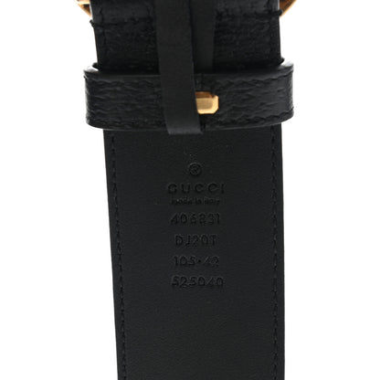 Gucci Textured Calfskin Double G 40mm Belt 105 42 Black 5 of 6