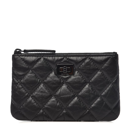 Chanel Aged Calfskin Quilted Small Reissue Cosmetic Case So Black 1 of 9