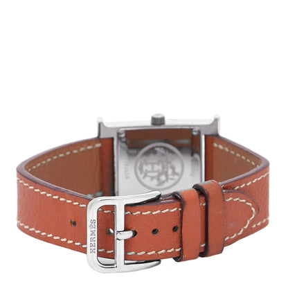 Hermes Stainless Steel Epsom 26mm Heure H Hour Quartz Watch Gold 3 of 4