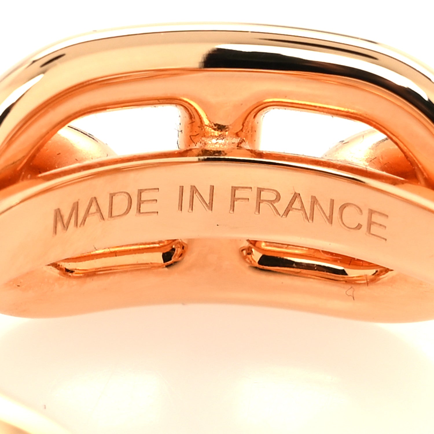 Hermes Plated Brass Regate Scarf Ring Plaqué Or Rose 4 of 4