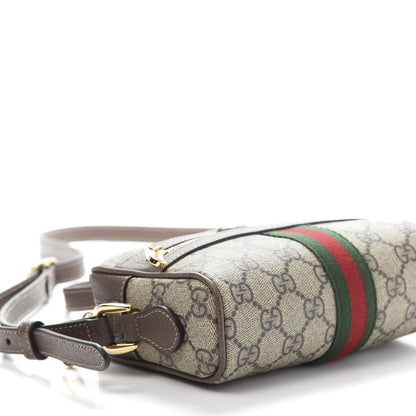 Gucci GG Supreme Monogram Web Mini Ophidia Shoulder Bag Brown 8 of 11