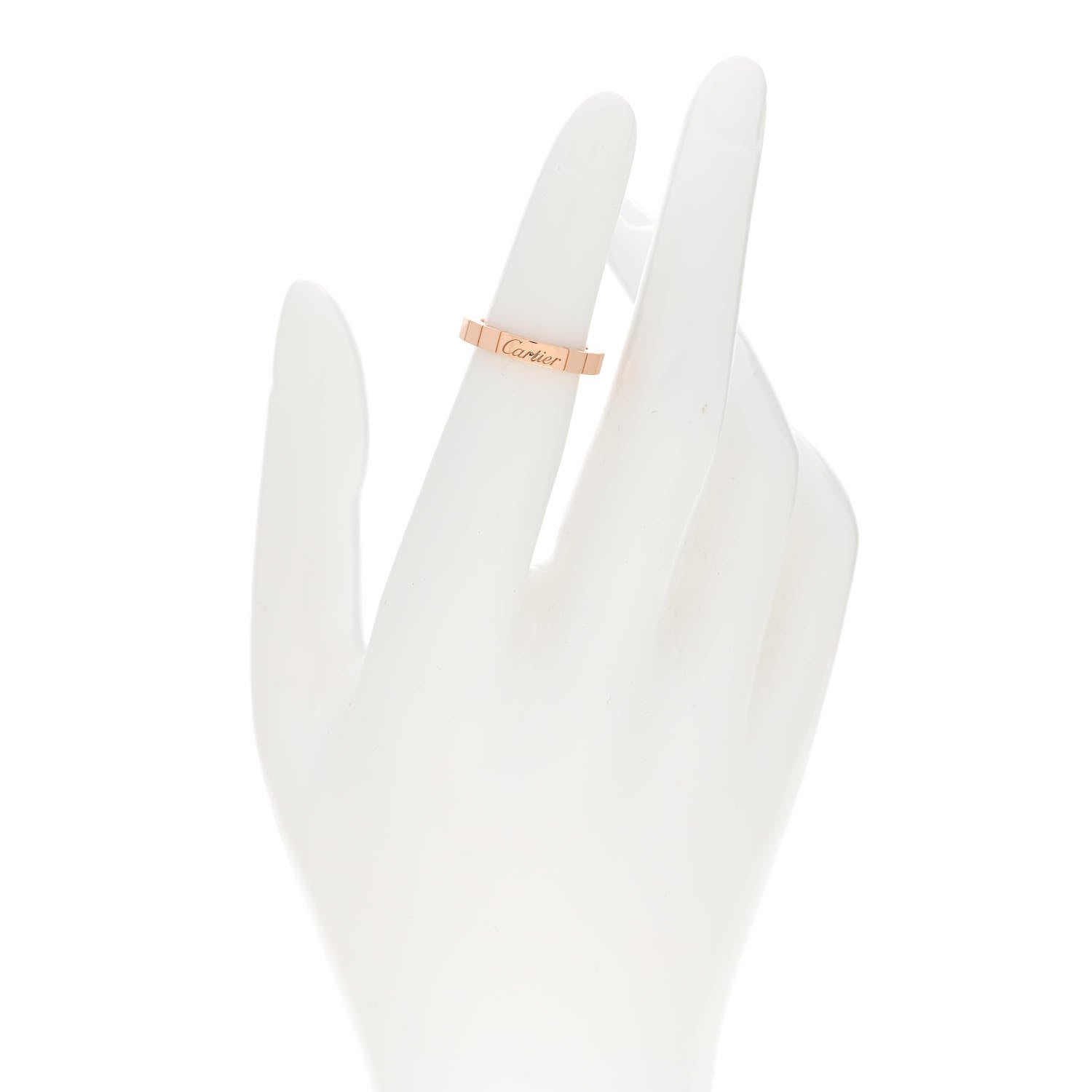 Cartier 18K Pink Gold 3mm Lanieres Ring 46 3.75 2 of 6
