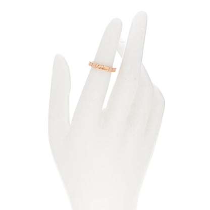 Cartier 18K Pink Gold 3mm Lanieres Ring 46 3.75 2 of 6