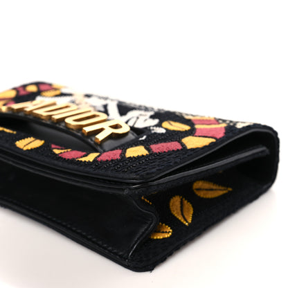 Christian Dior Canvas Embroidered Tarot J'Adior Chain Flap Bag Black Multicolor 8 of 8