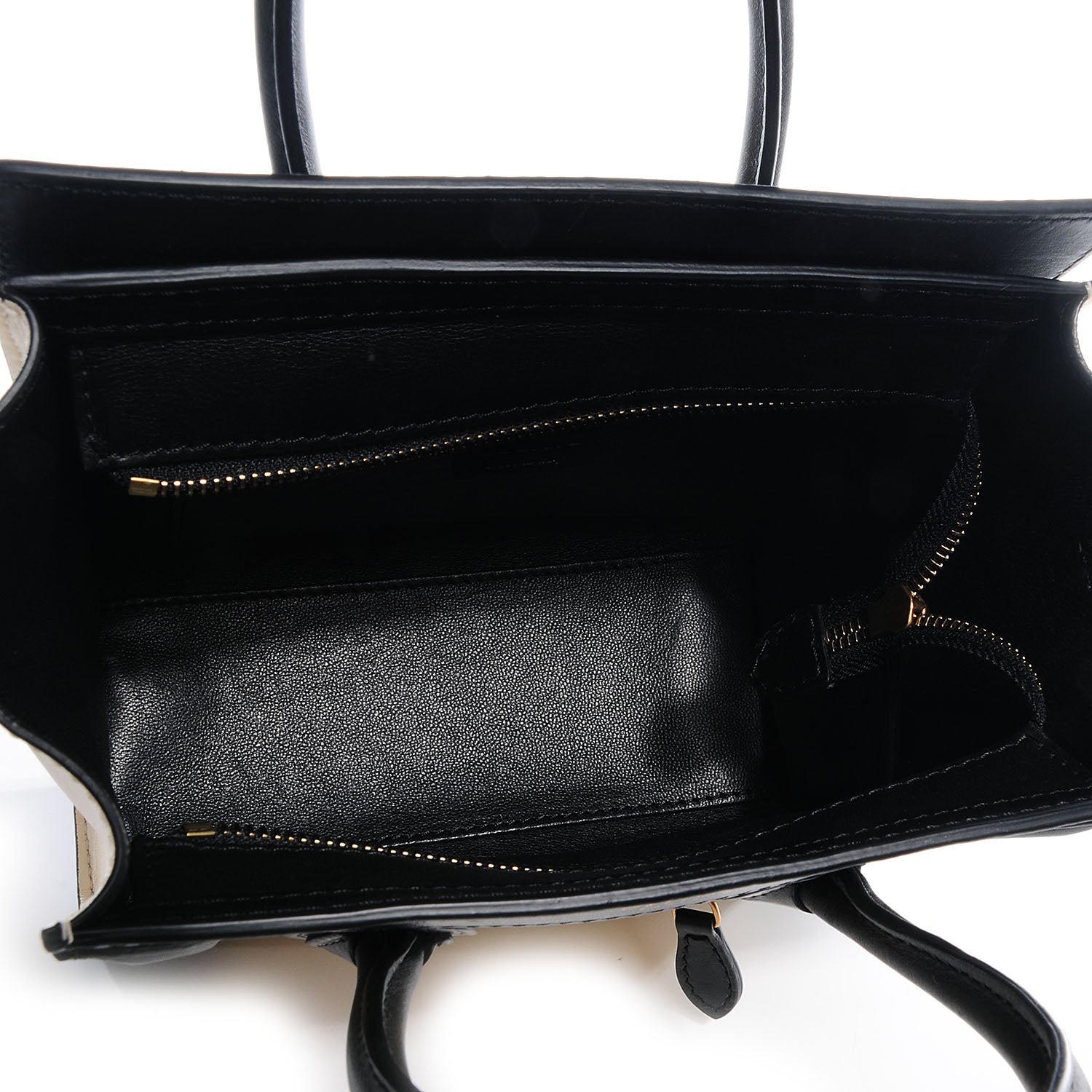 Celine Calfskin Nano Tri-Color Luggage Vanilla 5 of 8