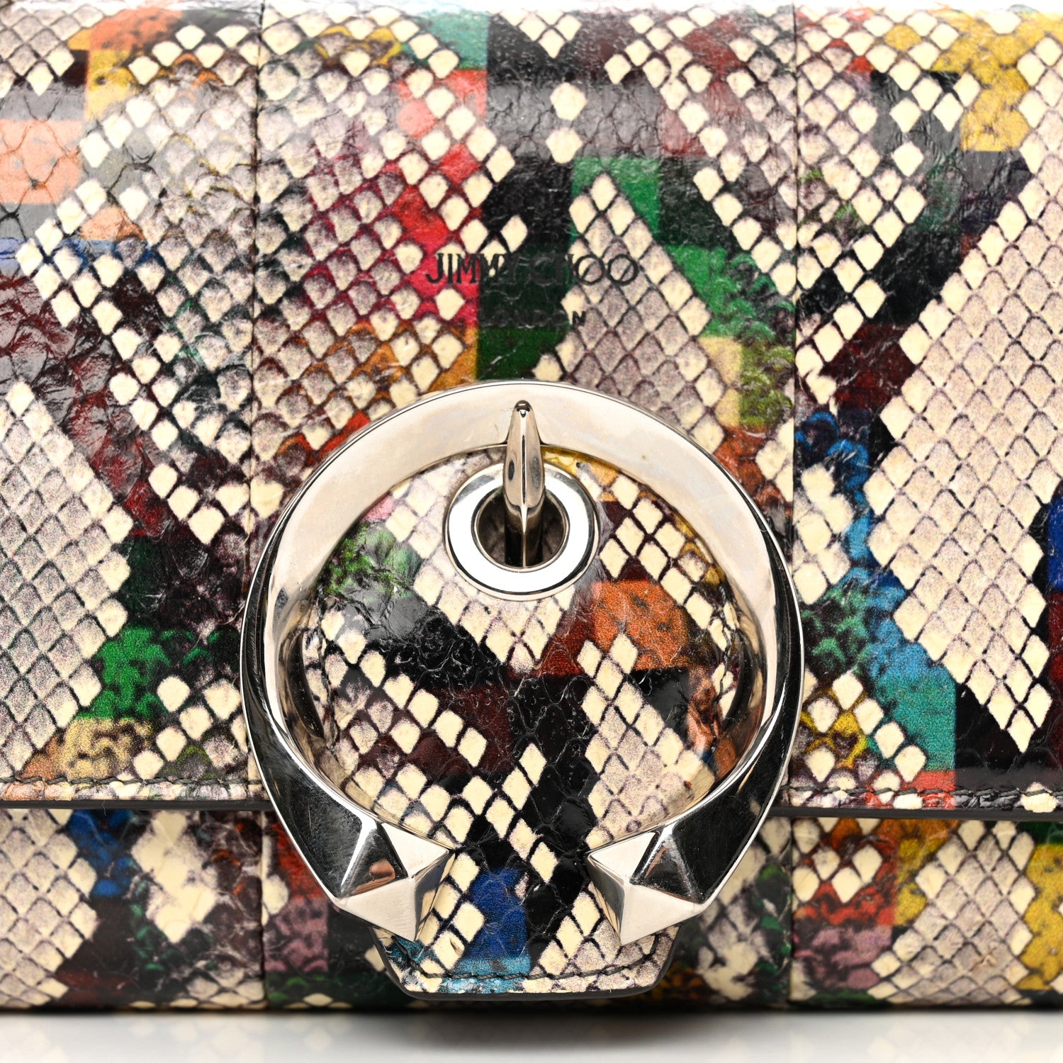 Jimmy Choo Elaphe Snakeskin Mini Madeline Wallet On Chain Multicolor 5 of 11