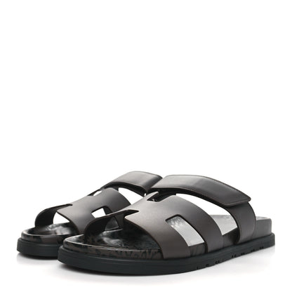 Hermes Calfskin Chypre Sandals 39 Ecorce 3 of 8
