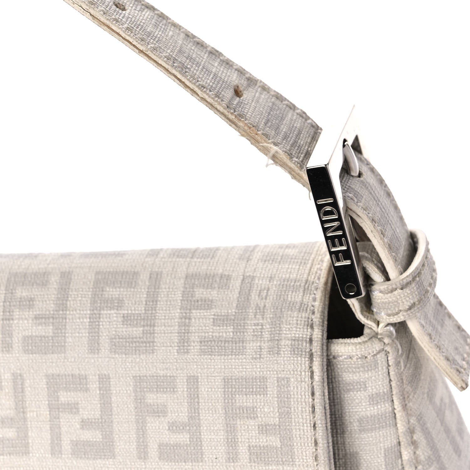 Fendi Zucchino Spalmati Forever Mama Baguette White 14 of 16