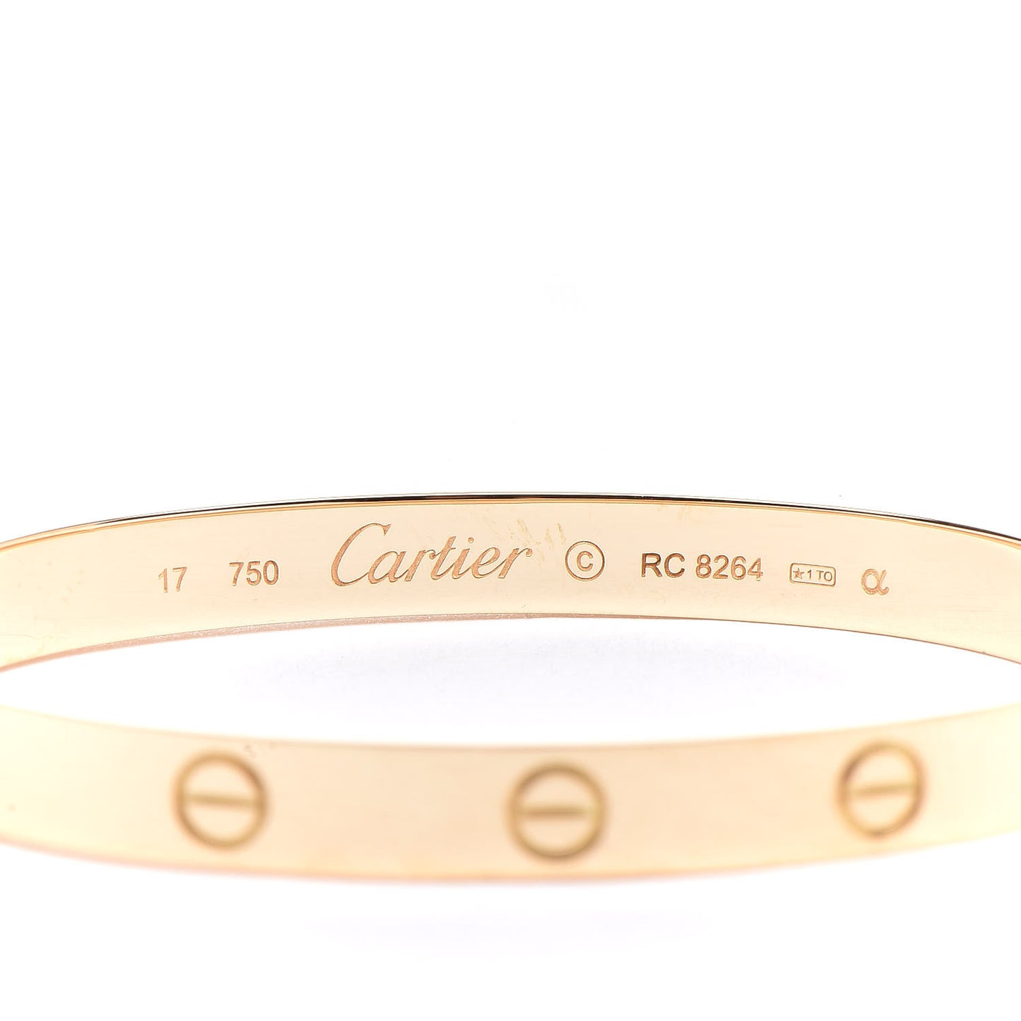 18K Yellow Gold LOVE Bracelet 17