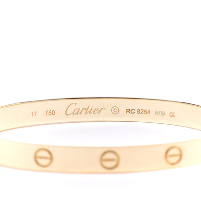 Cartier 18K Yellow Gold LOVE Bracelet 17 5 of 6