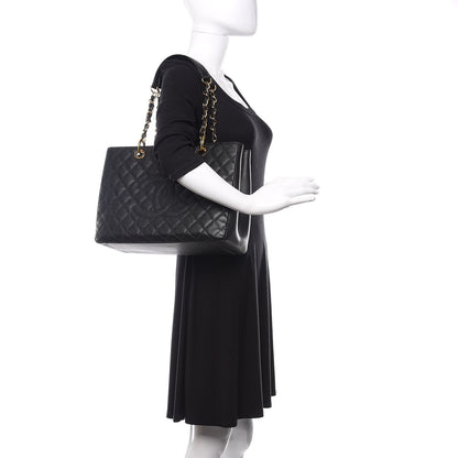 Chanel Caviar Quilted Grand Shopping Tote GST Black 3 of 11