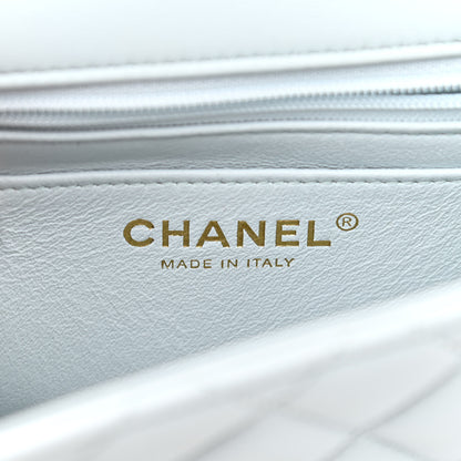 Chanel Lambskin Quilted Mini Top Handle Rectangular Flap Light Blue 6 of 11
