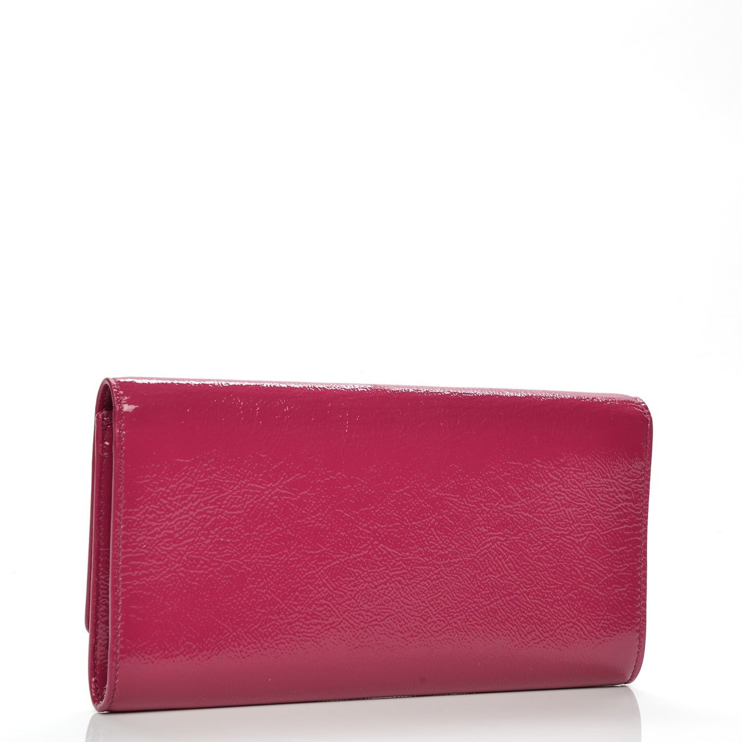 Textured Patent Small Belle De Jour Clutch Fuchsia