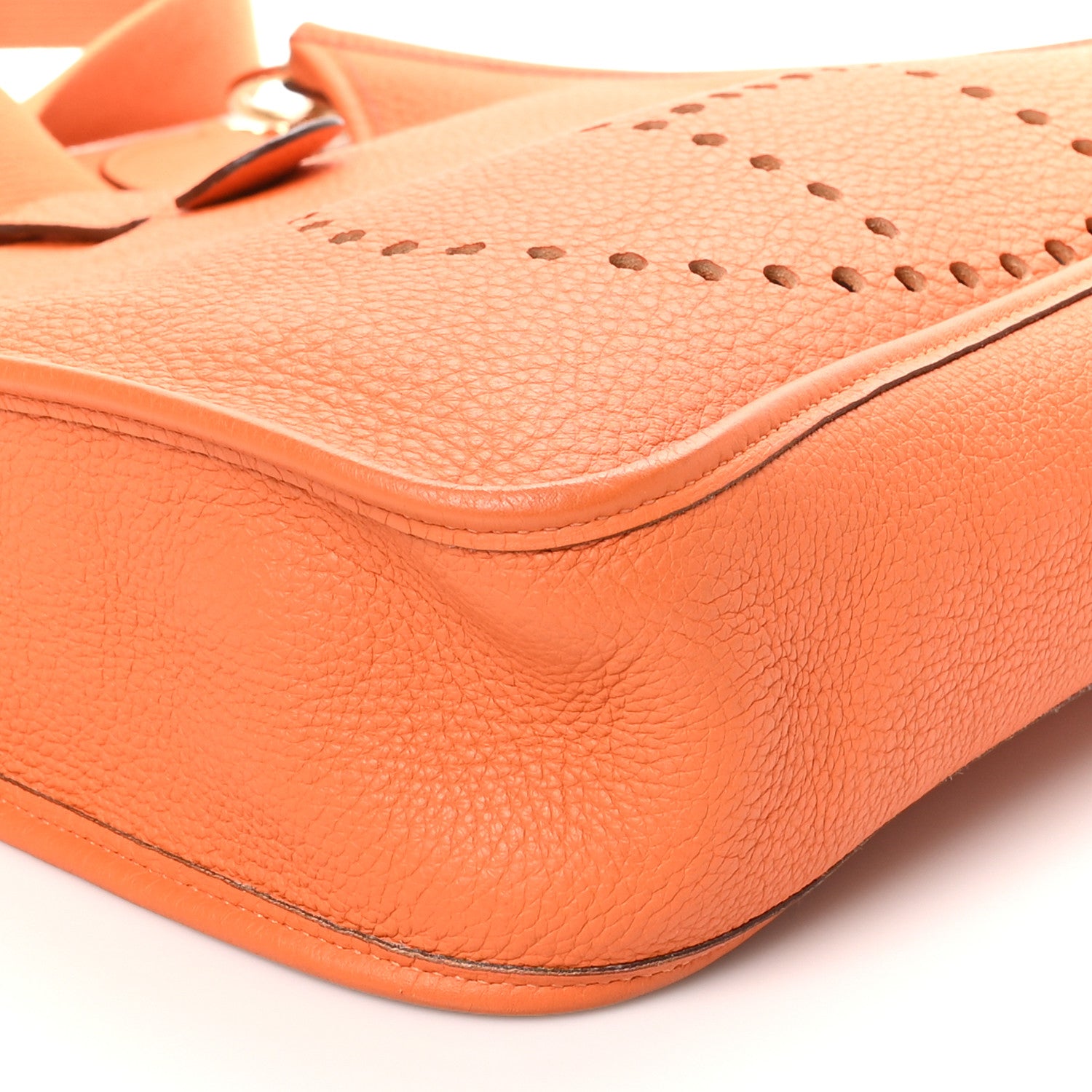 Hermes Taurillon Clemence Evelyne GM Orange 9 of 12